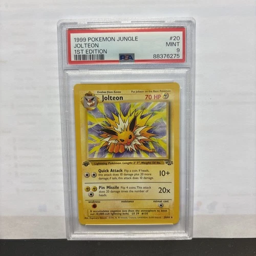1999 POKEMON JUNGLE 1ST EDITION #20 JOLTEON PSA 9