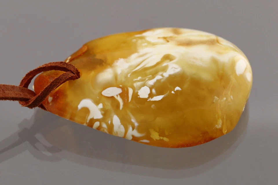 美国 DDP 风景皇家白色正品波罗的海琥珀护身符吊坠 15.5 克 251002-8 — 第 3/4 张图片