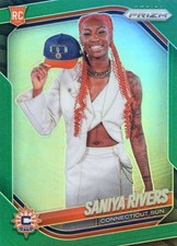 2025 Panini Prizm WNBA Green Prizm NO. 150 Saniya Rivers, Connecticut Sun
