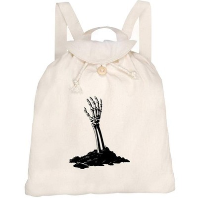 Canvas-Rucksack / Backpack ''Skeleton Hand Reaching Out From Dirt'' (RK00043960)
