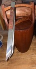 Vintage Mid Century 19.5” Tall Dansk Ice Bucket Orange Insert Teak W/ Tongs MCM — photo 3