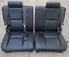 07-14 Oem Gm Chevy Tahoe Yukon Suburban 3rd Row Rear Seats Black Leather 07-14 Oem Gm Chevy Tahoe Yukon Suburban 3rd Row Rear Seats Black Leather