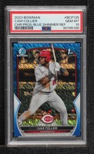 2023 Bowman Chrome Prospects Blue Shimmer Refractor /150 Cam Collier PSA 10 10z2
