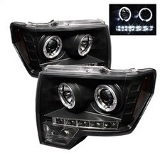 Spyder LED Headlights Installation: Ford F-150 Spyder Auto 5010230 Black/Clear Halo Projector Headlights 09-14 Ford F150