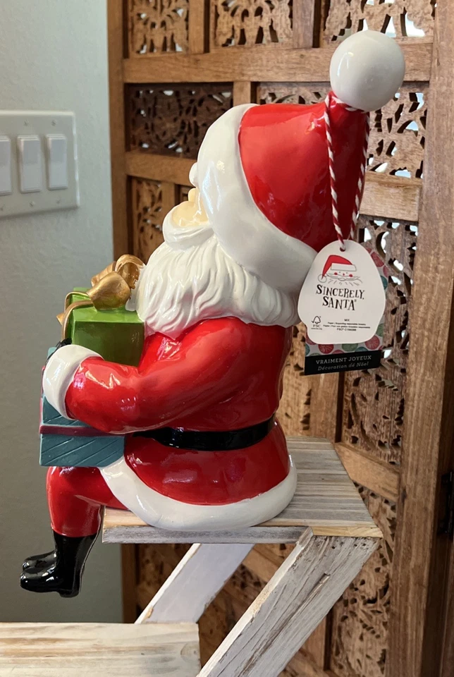 Papá Noel Estante Cuidador Navidad Figura Vacaciones Estatuilla Retro 14 pulgadas Lindo 2025 NUEVO Foto 4 de 4