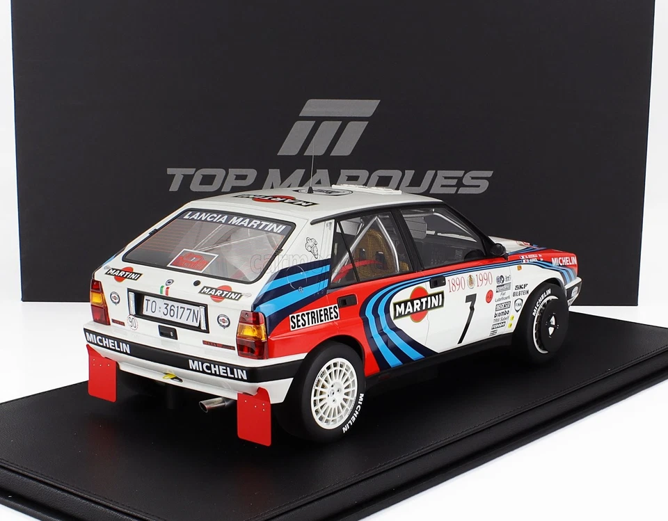 MODELLINO AUTO STATICO TOPMARQUES LANCIA DELTA AURIOL RALLY MONTECARLO 1990 1/12 - Immagine 2 di 4