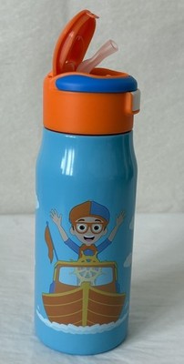 New Zak Designs 13.5 oz BLIPPI Straw Water Bottle Stainless Steel (SH8)
