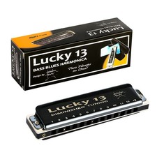 East top Lucky 13 Bass Plus Blues Harmonica 13 Holes Diatonic Harp Mouth Orga...