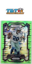 Tony Pollard 2023 Panini Prizm Neon Green Pulsar #81 Dallas Cowboys 35a