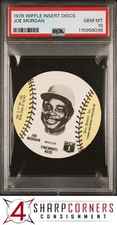 1978 WIFFLE INSERT DISCS JOE MORGAN REDS HOF POP 3 PSA 10