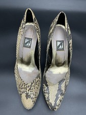 Vintage 80s J Renee Snakeskin 3 Stilletto Heels 8.5 Shoes
