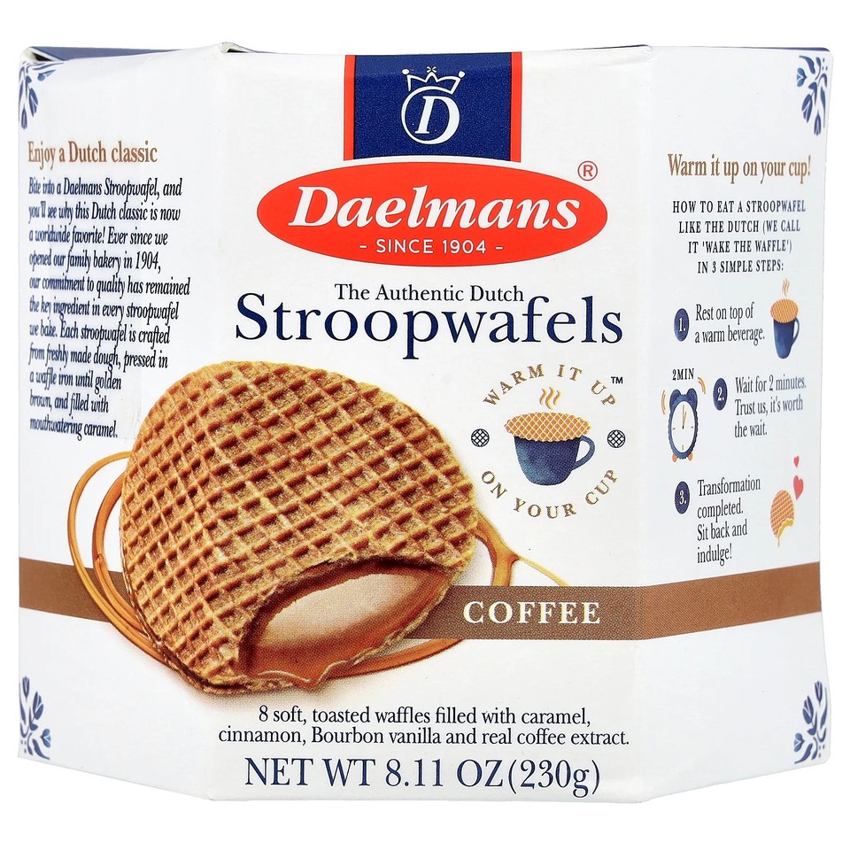 Stroopwafels, Coffee, 8 Waffles, 8.11 oz (230 g)
