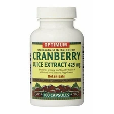 Optimum Cranberry Juice Extract 425mg Supplement Urinary Health 100ct Pack of 6