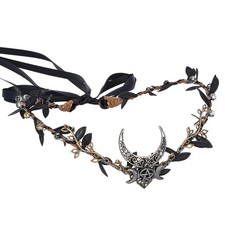 Handmade Moon Elf Headpiece - Woodland Forest Crown Fairy Goddess Tiara Elven...