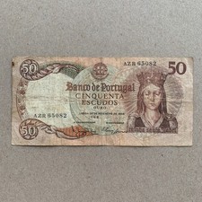 🇵🇹 PORTUGAL 50 Escudos Banknote Portuguese Currency Paper Money
