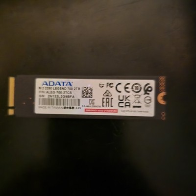 Adata Legend 700 ALEG-710-2TCS 2Tb Nvme Ssd M.2 Interface PCIE Gen3 2280 Lesen 24