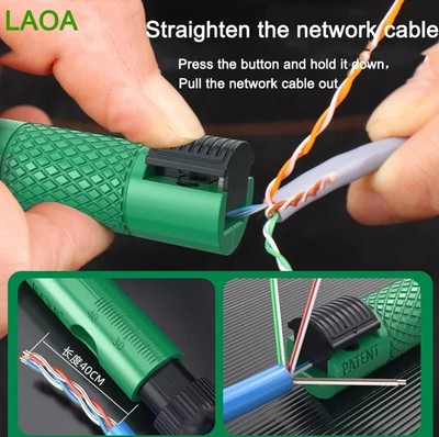1pc Network Cable Straightener Pen Type Ethernet Cable Splitter Tool - NEW