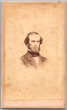 Antique CDV Circa 1860s Potter & Reed Bearded Man In Suit Lawrence MA