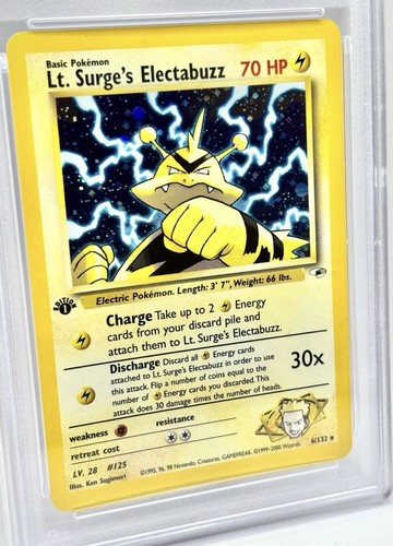 Lt. Surge's Electabuzz (1st Edition) graded PSA 7 for sale on eBay