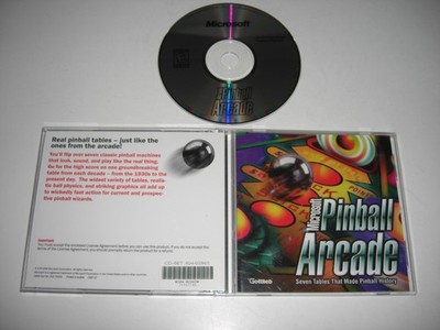 Microsoft Pinball Arcade PC CD Rom CD Jewel Cased 7 Gottlieb Tables - SCHNELLER VERSAND
