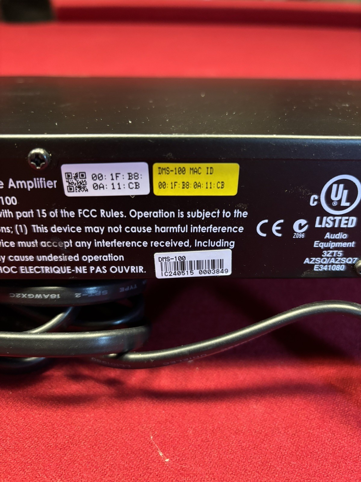 Control Dms-100 Amp