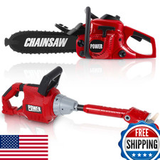Arrowbash 2 Pcs Toy Gardening Tool Set for Kids Toy Chainsaw Weed Trimmer Batter