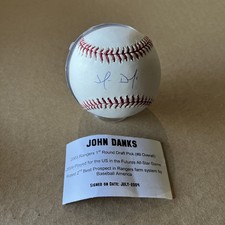 JOHN DANKS SIGNED BASEBALL CHICAGO WHITE SOX MJR