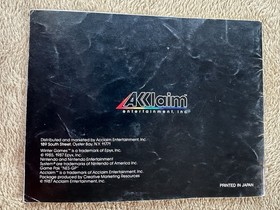 1987 NES Acclaim Winter Games Box CIRCLE SOQ + MANUAL NO SLEEVE NO GAME