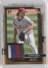 2021 Museum Collection Meaningful Material Relics Gold 15/25 Aaron Nola n1u
