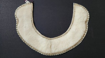 Vintage 1950's Rabbit Fur Collar with Seed Pearls & Metallic Beads Made in Japan