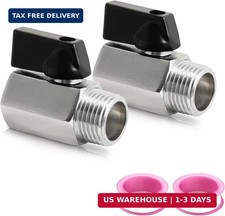 2Sets 1/2" Robust Hot Water Valve Drain Plug for RV Water Heater, 1/2 Ball Valve