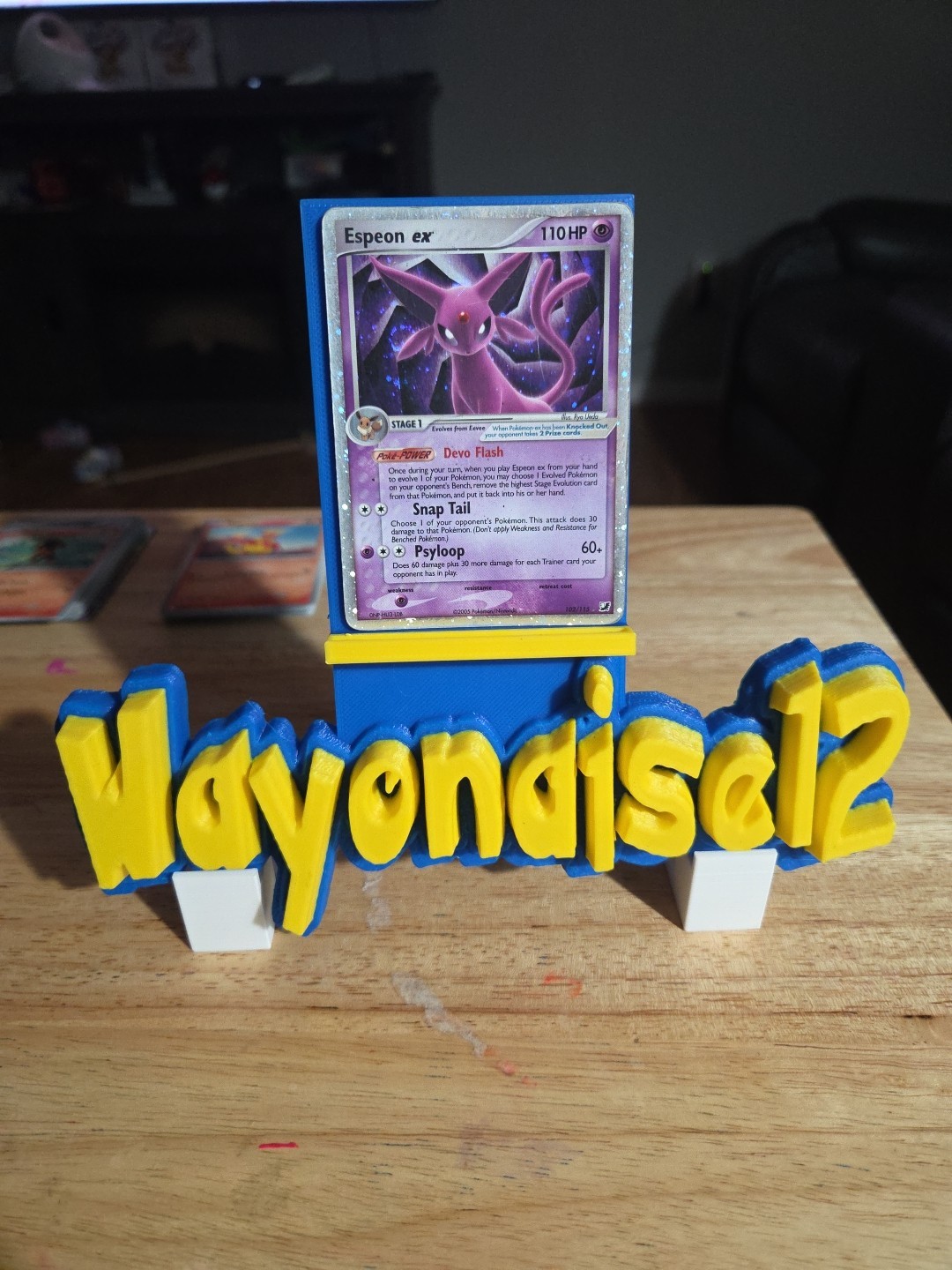 Espeon EX 102/115 Holo Unseen Forces Ultra MP Condition With Swirl