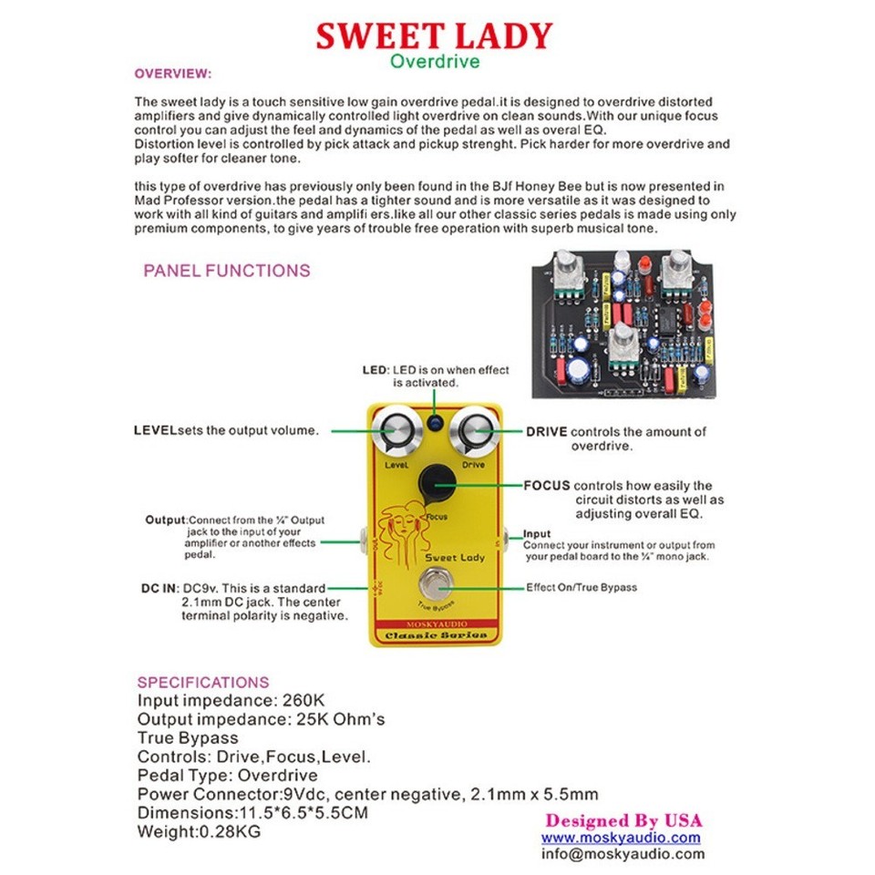 Distortion Effect Electric Guitar Compact Design Lightweight ...