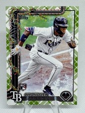 2025 Topps Holiday🎄SP-Holiday Green Plaid🎄#H28 Chandler Simpson 🔥RC🔥 Rays