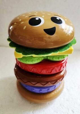 LeapFrog 4-in-1 Learning Hamburger Stacker Colors Shapes Toddlers Kids Toy