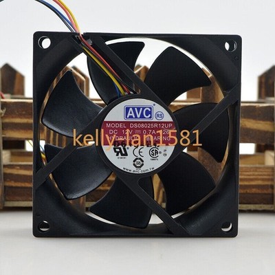 100% Test 1pc AVC DS08025R12UP 12V 0.7A 8CM 8025 4-wire Cooling Fan #qm