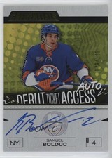 2023 Credentials Debut Ticket Access Yellow /125 Samuel Bolduc #DTAA-SB Auto 0cv