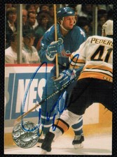 1991-92 Pro Set Platinum Owen Nolan Auto Quebec Nordiques #101