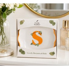 Piatto portagioie Lucky Feather Initial S nuovo