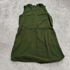 Bioworld Grawstring Mini Dress Womens Small Army Green Sleeveless V-Neck Pockets