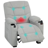 HOMCOM Electric Massage Recliner Armchair with Heat, Reclining Chair, Grey