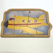 Wooden Jigsaw Puzzle Airplane Educational Toy