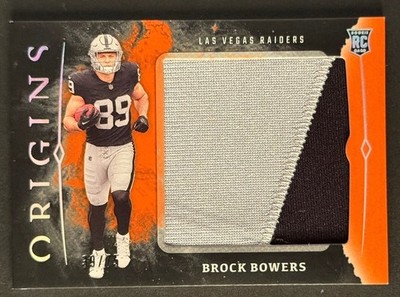 Brock Bowers 2024 Panini Origins Rookie Jumbo Jerseys Patch /75 RC Raiders