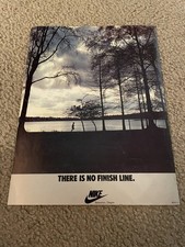 Vintage 1978 NIKE RUNNING "THERE IS NO FINISH LINE" Poster Print Ad 1970s