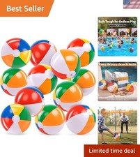12-Pack 12  Beach Balls - Bulk Classic Beachball Inflatable Swimming Pool Toy...