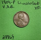 1909-P VDB Lincoln Wheat Cent 1c Xf Extra Fine