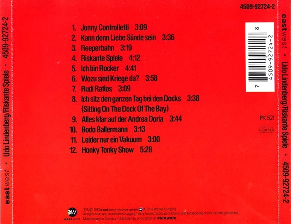 Udo Lindenberg CD RISKANTE SPIELE mit ORIGINAL AUTOGRAMM neuwertig RAR - Bild 2 von 2