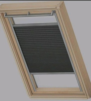 Velux Dachfenster Plissee manuell FHL 104 Graphit, Schiene Alu
