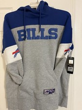 NFL Team Apparel Buffalo Bills NFL Sweatshirt Hoodie Gray Blue White Size M NEW