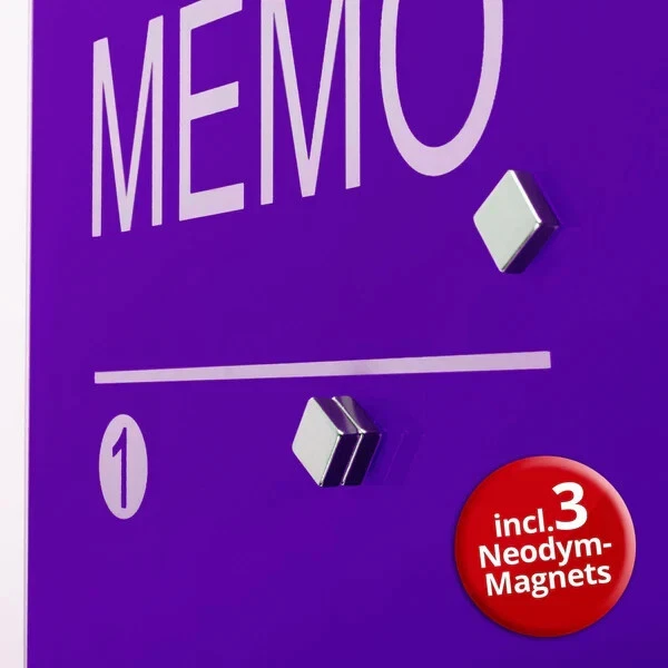 Glas Wochenplaner 80 x 20 cm - Magnettafel Memoboard Whiteboard Familienplaner - Bild 3 von 4